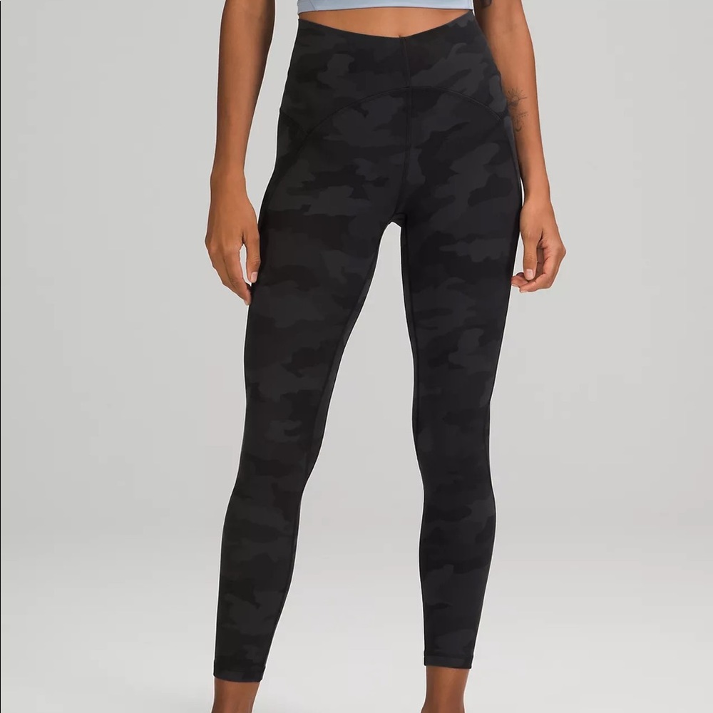 Lululemon Unlimit High-Rise 25” Tight, Nulu - 365 Deep Coal Camo, Size 2